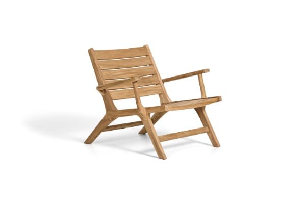 Lounge chair teak with arms – Jati-Kebon
